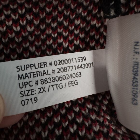 Chaps Asymmetric Zip Plaid Sweater Vest Womens 2X Cotton Knit Preppy Cabincore - Picture 15 of 15